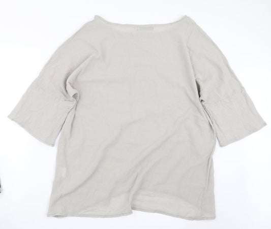 Womens UK Size 2XL MissLook Grey Basic Blouse