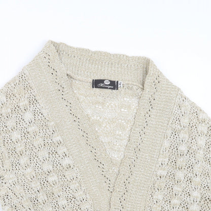 Womens UK Size L Monique Beige Cardigan Jumper
