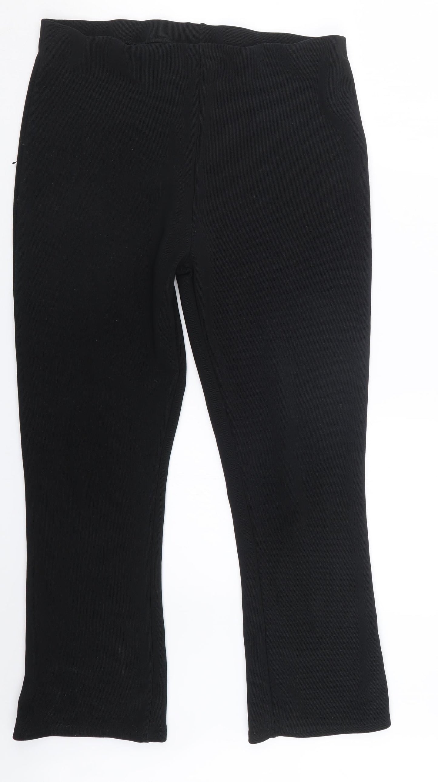 Womens UK Size 16 Preworn Regular Fit  Black Trousers