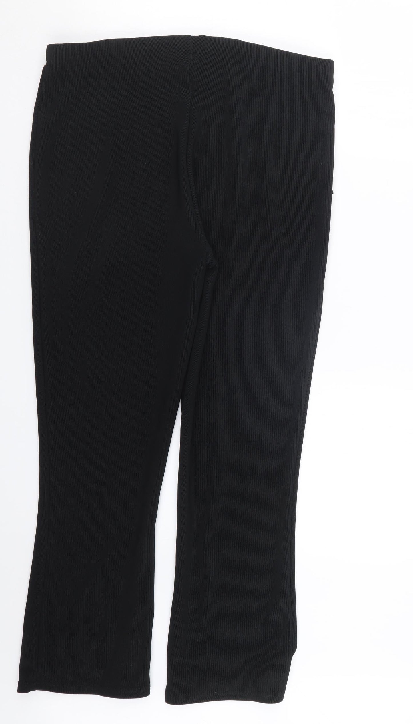 Womens UK Size 16 Preworn Regular Fit  Black Trousers