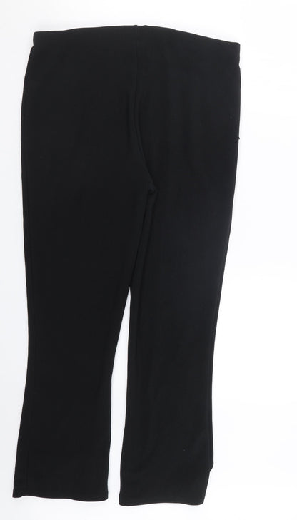 Womens UK Size 16 Preworn Regular Fit  Black Trousers