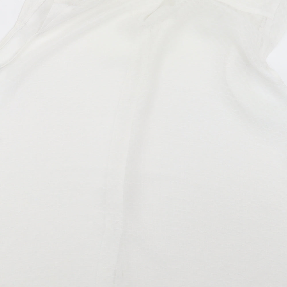 Womens UK Size 12 Marina Kaneva White Basic Button-Up