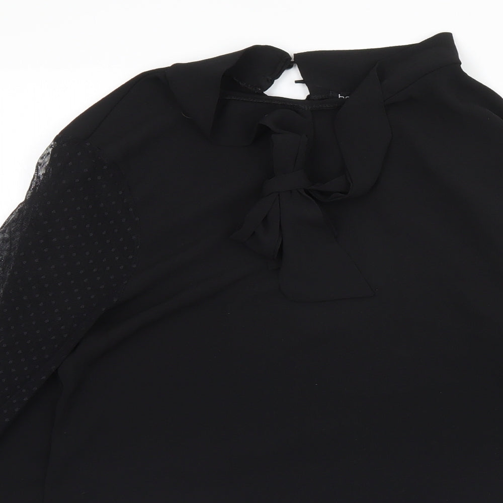 Boohoo Womens Black   Basic Blouse Size 14
