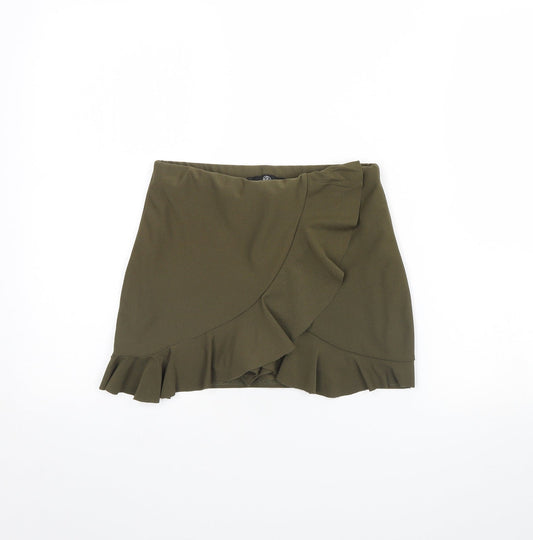 Missguided Womens Green   Cut-Off Shorts Size 8