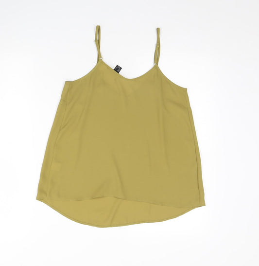 Womens UK Size 8 Atmosphere Green Basic Tank