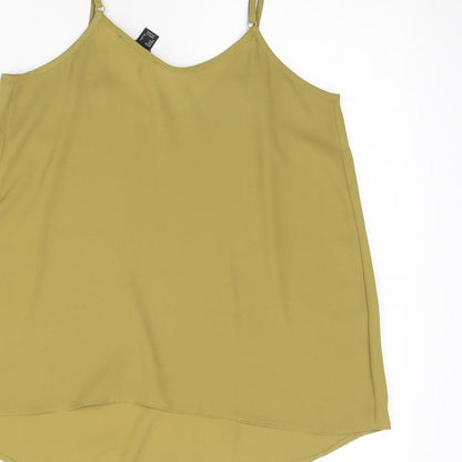 Womens UK Size 8 Atmosphere Green Basic Tank