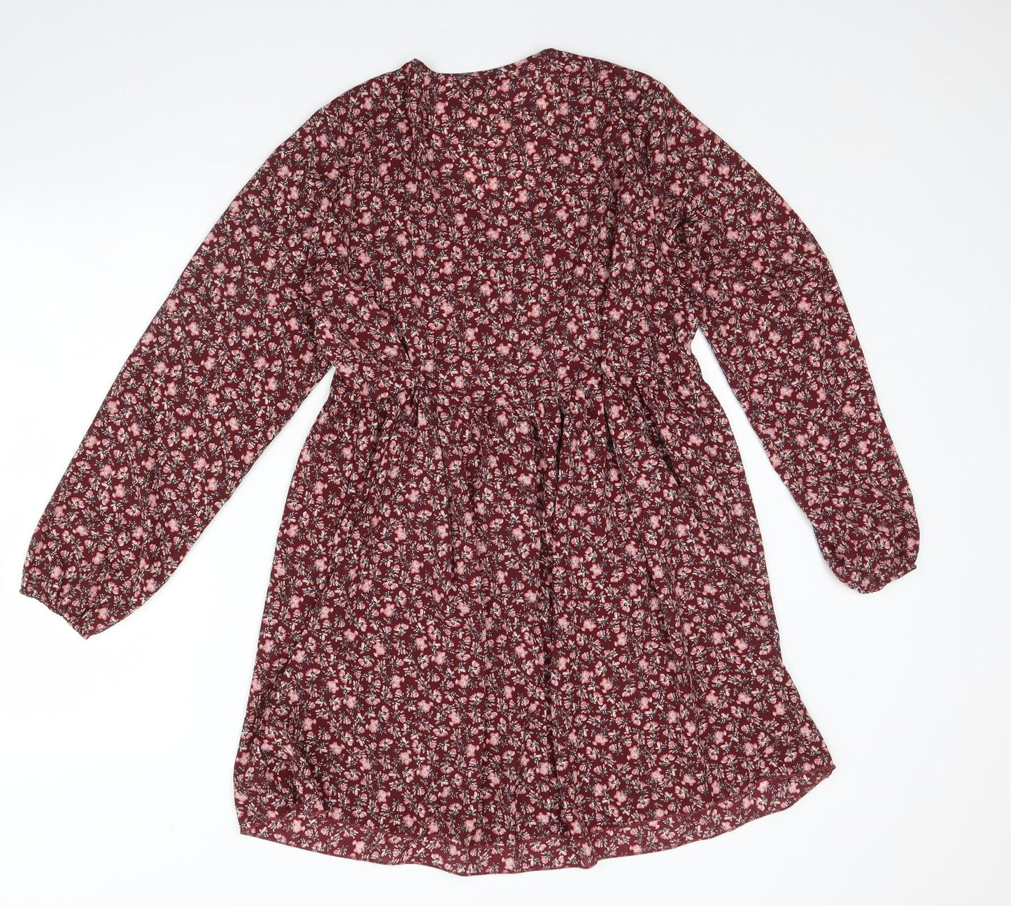 SheIn Womens Purple Floral  Fit & Flare  Size S