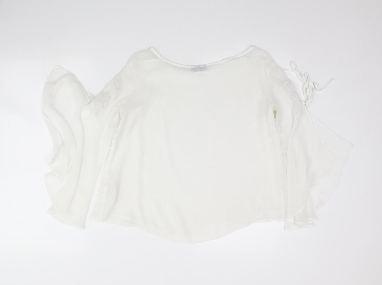 Womens UK Size 6 Topshop White Basic Blouse