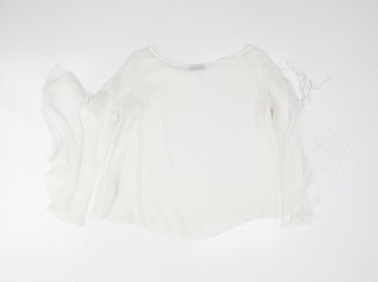 Womens UK Size 6 Topshop White Basic Blouse