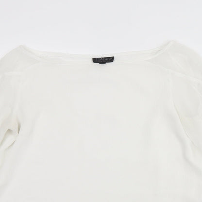 Womens UK Size 6 Topshop White Basic Blouse