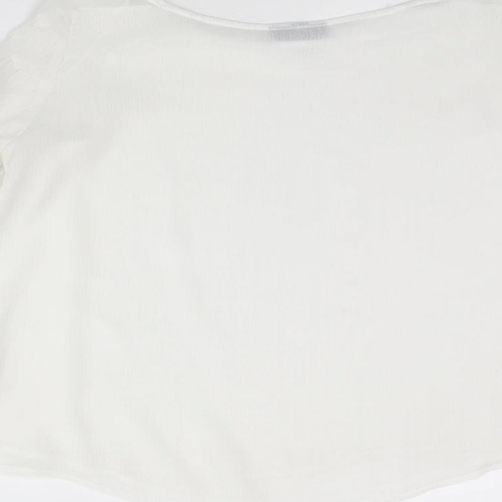 Womens UK Size 6 Topshop White Basic Blouse