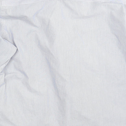 Taylor & Wright Mens Blue Striped   Button-Up Size 18