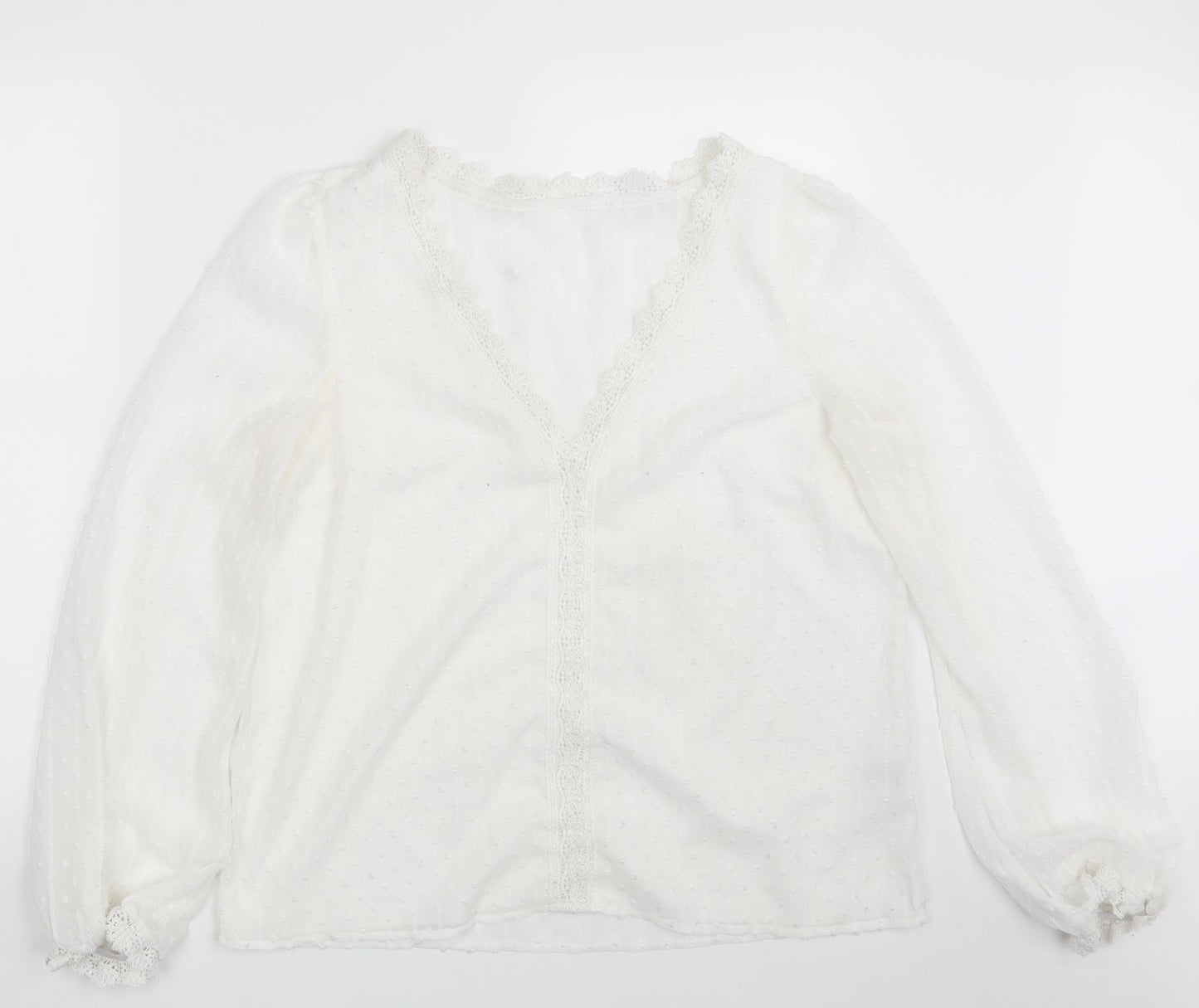 SheIn Womens Ivory   Basic Blouse One Size