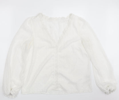 SheIn Womens Ivory   Basic Blouse One Size