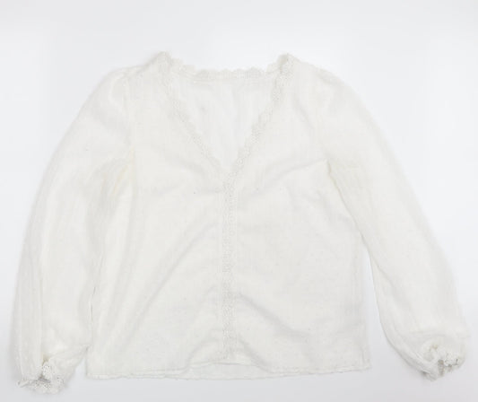 SheIn Womens Ivory   Basic Blouse One Size