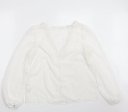 SheIn Womens Ivory   Basic Blouse One Size