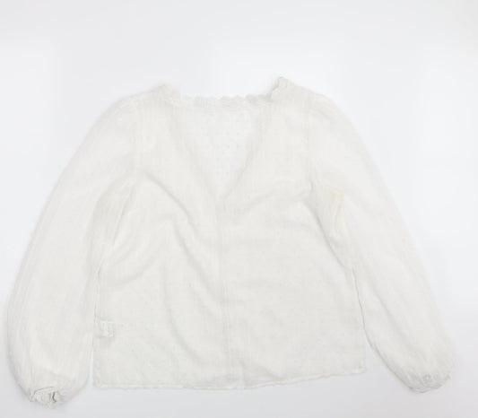 SheIn Womens Ivory   Basic Blouse One Size