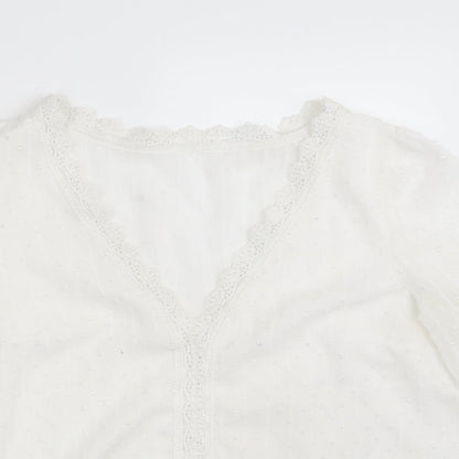 SheIn Womens Ivory   Basic Blouse One Size