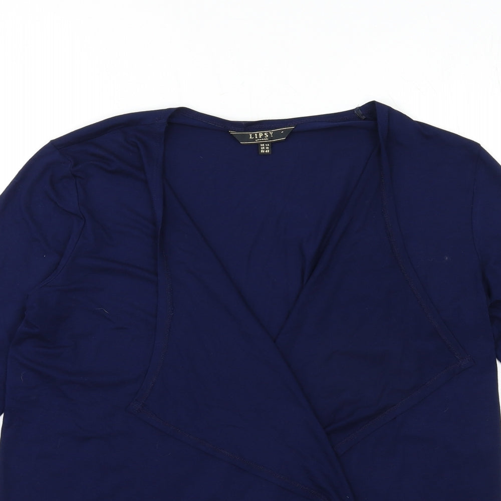 Womens UK Size 14 Lipsy Blue Cardigan Jumper