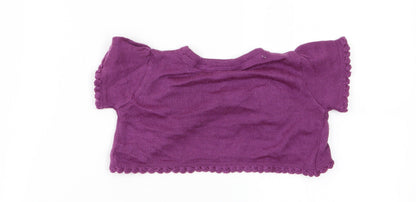 MINIMODE Girls Purple   Cardigan Jumper Size 9-12 Months