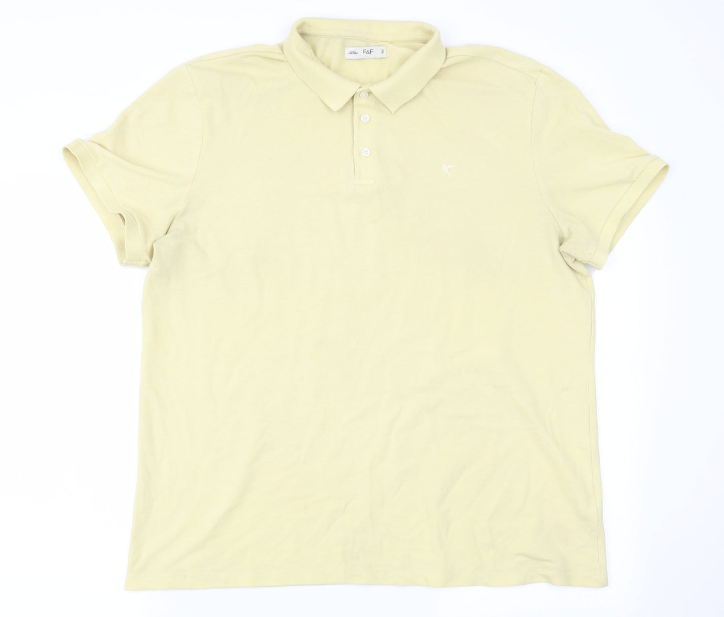 F&F Mens Yellow    Polo Size L