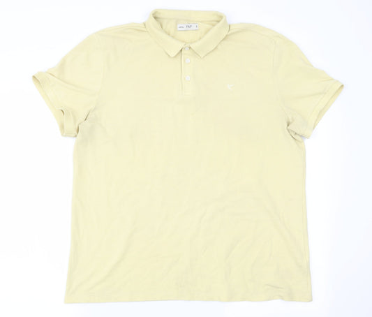 F&F Mens Yellow    Polo Size L