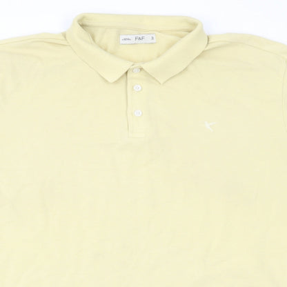 F&F Mens Yellow    Polo Size L