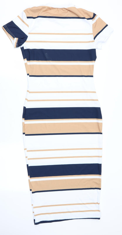 Preworn Womens Multicoloured Striped  Bodycon  Size S