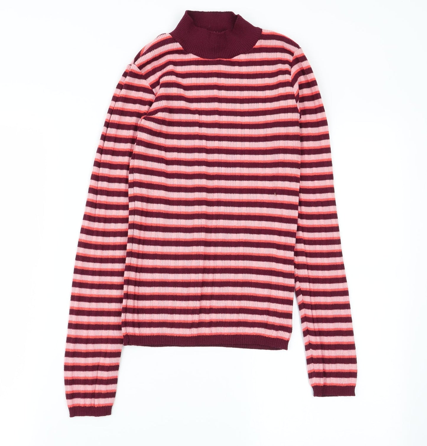 Primark Womens Multicoloured Striped  Basic T-Shirt Size 6