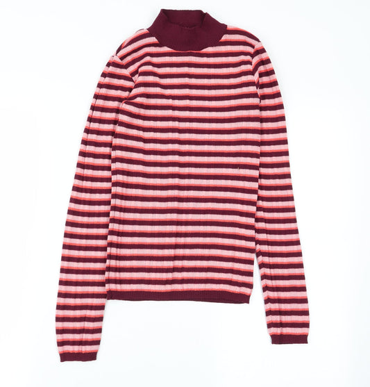 Primark Womens Multicoloured Striped  Basic T-Shirt Size 6