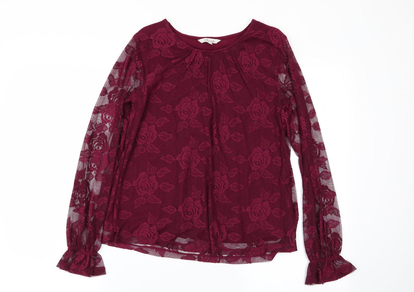 Womens UK Size 8 Peacocks Purple Basic Blouse