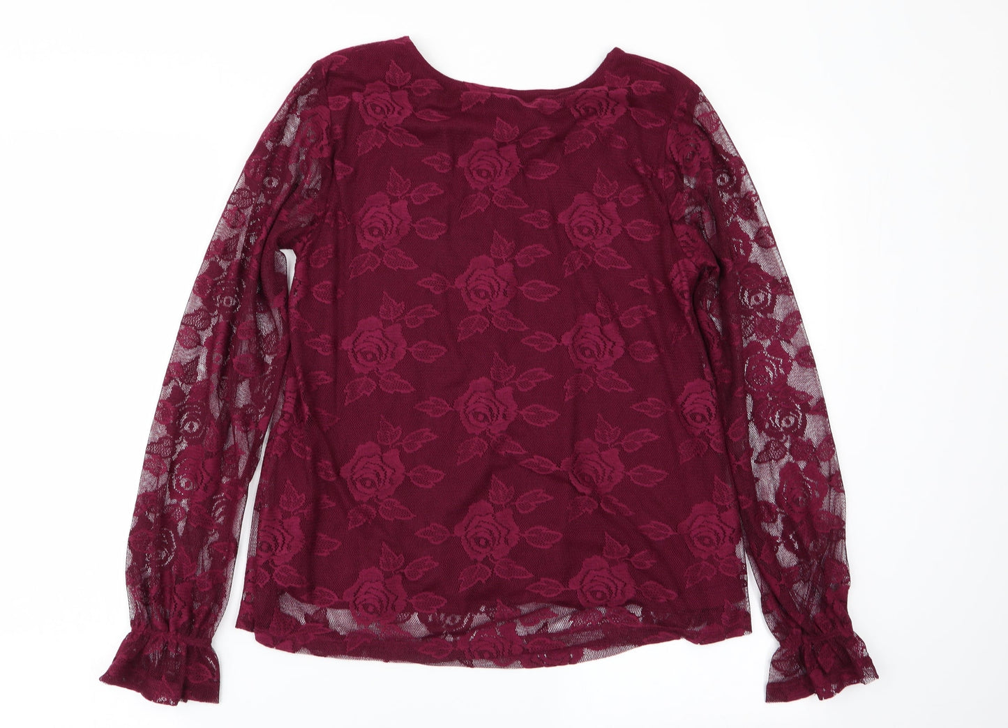 Womens UK Size 8 Peacocks Purple Basic Blouse