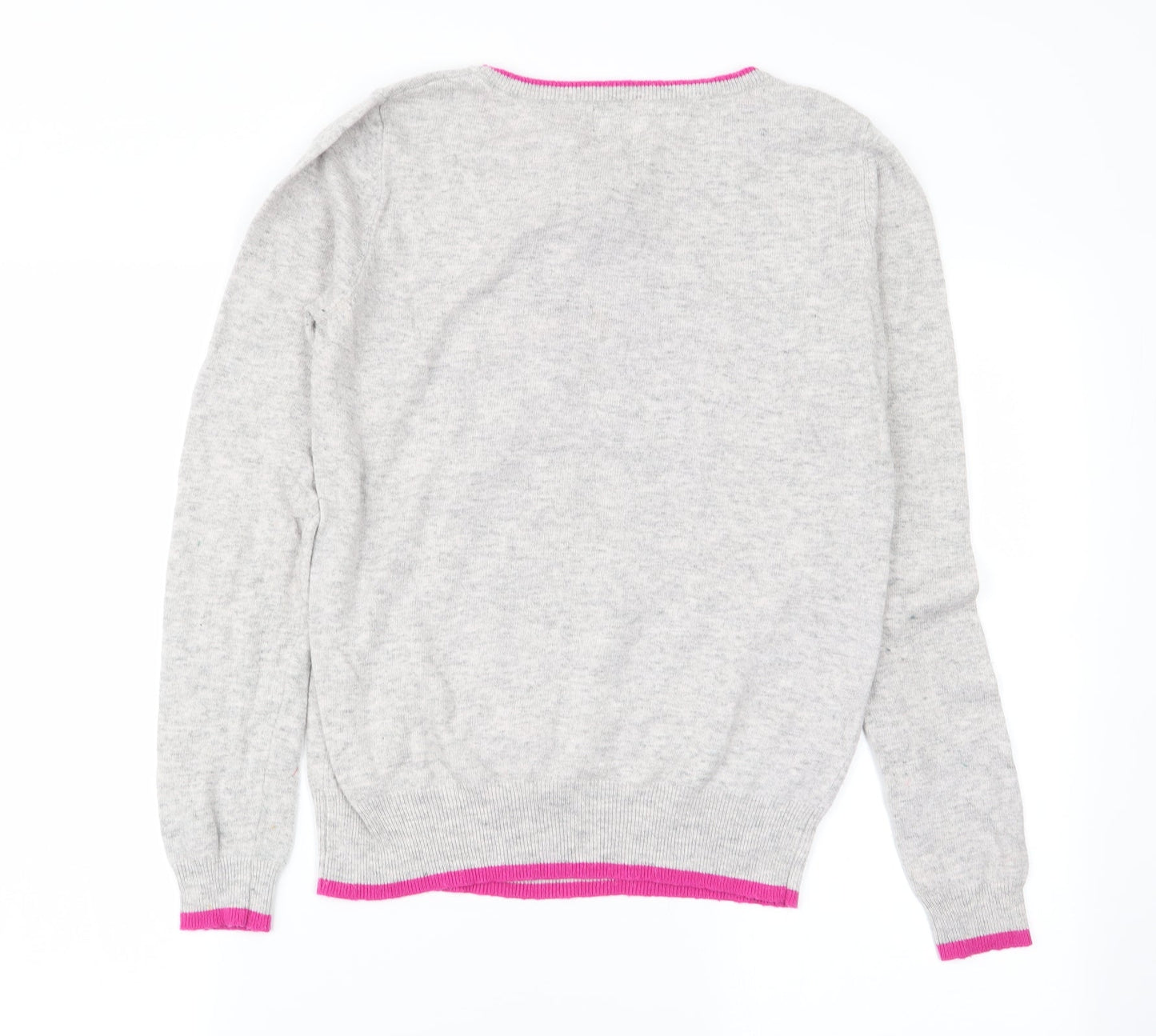 Womens UK Size 14 Yumi Grey Pullover Jumper