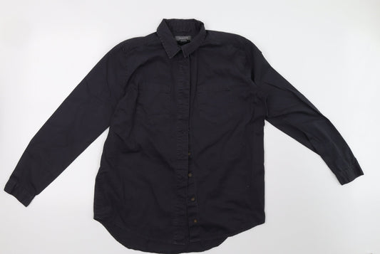 Primark Womens Blue   Basic Button-Up Size 10