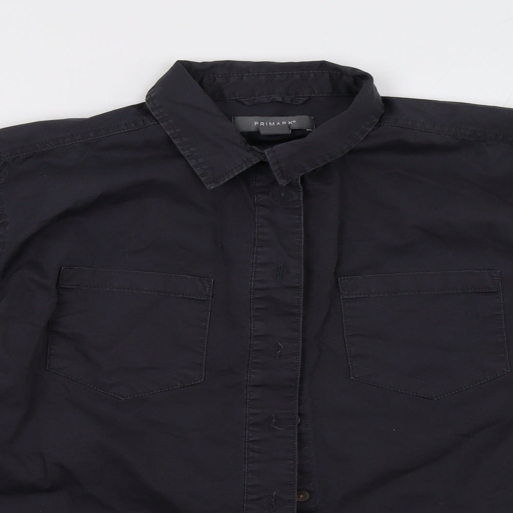 Primark Womens Blue   Basic Button-Up Size 10