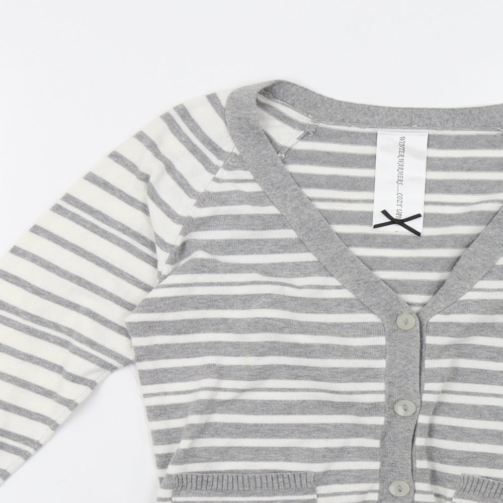 Womens UK Size 8 evie Grey Cardigan Jumper