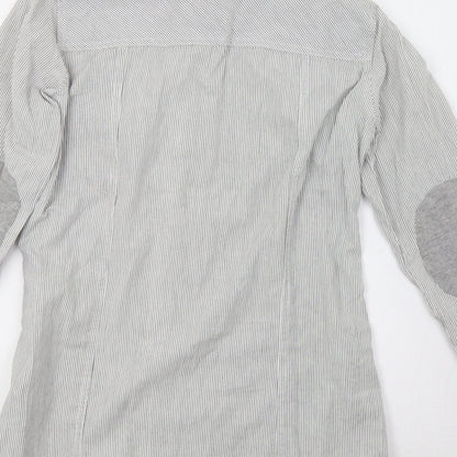 Pull&Bear Mens Blue Striped   Polo Size M