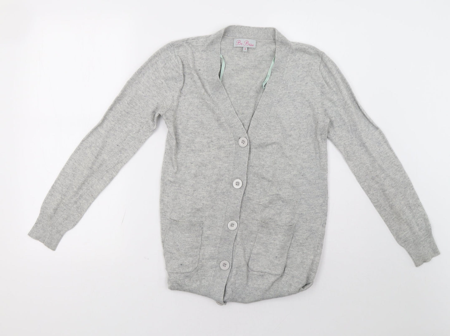 Womens UK Size 8 Matalan Grey Cardigan Jumper