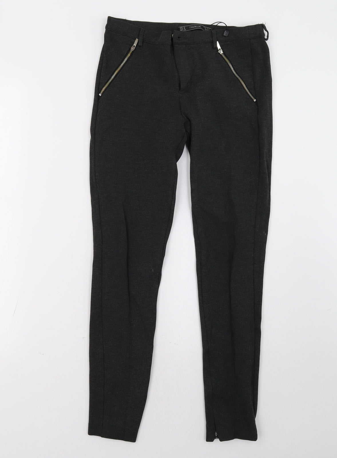 Womens UK Size S Zara Regular Fit  Grey Trousers