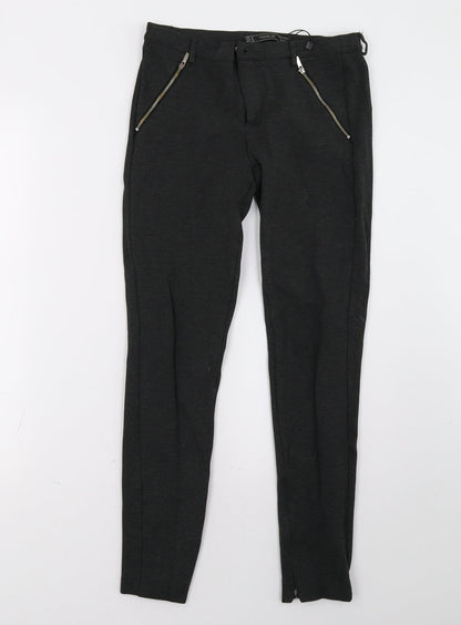 Womens UK Size S Zara Regular Fit  Grey Trousers