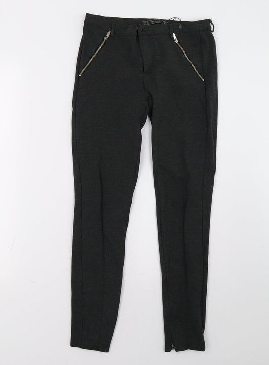 Womens UK Size S Zara Regular Fit  Grey Trousers