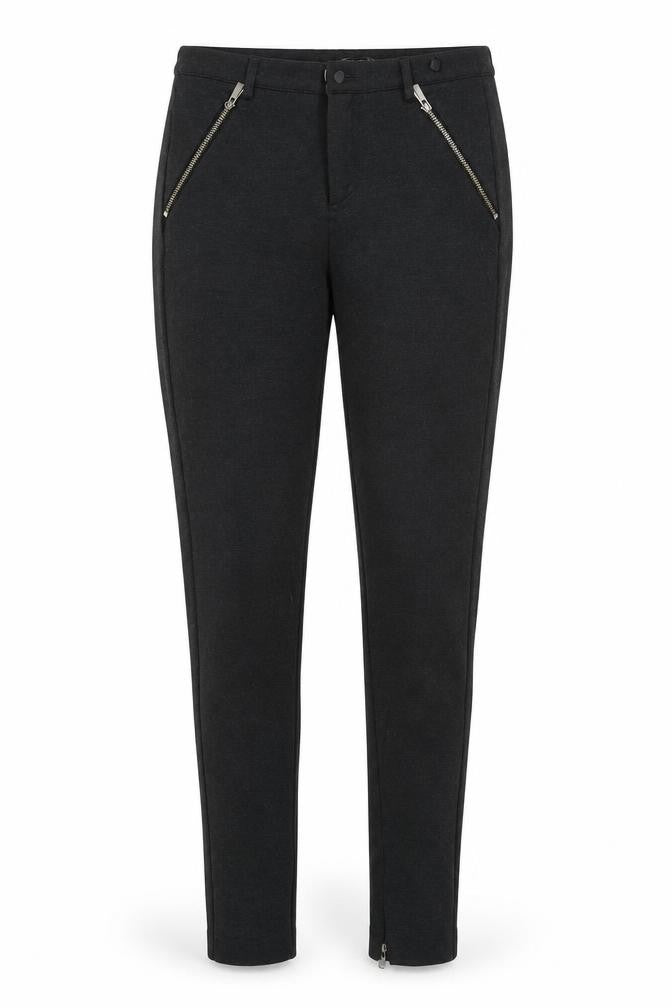 Front view of Zara women’s grey trousers, size S, 28-inch leg