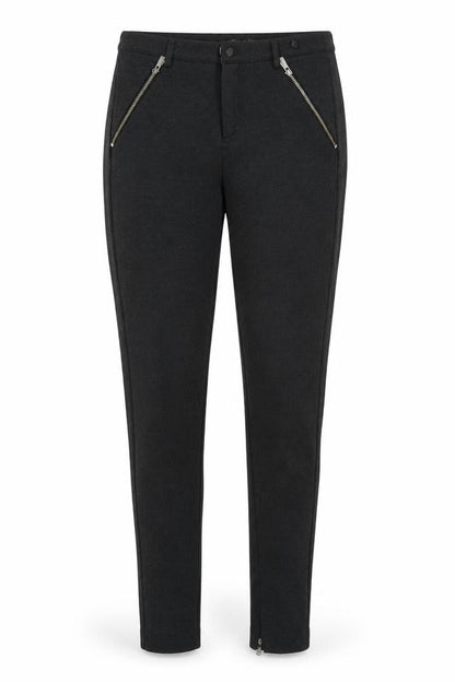 Front view of Zara women’s grey trousers, size S, 28-inch leg