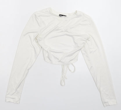 SheIn Womens White   Cropped T-Shirt Size S