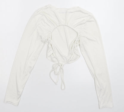 SheIn Womens White   Cropped T-Shirt Size S