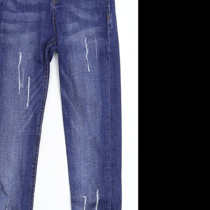 Denim & Co. Womens Blue  Denim Skinny Jeans Size 6 L27 in