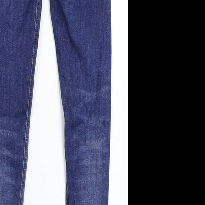 Denim & Co. Womens Blue  Denim Skinny Jeans Size 6 L27 in