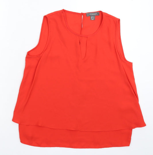 Primark Womens Red   Basic Tank Size 10
