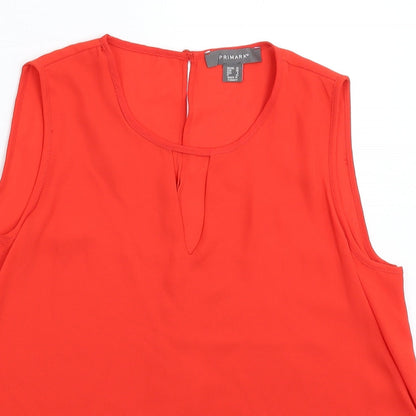Primark Womens Red   Basic Tank Size 10