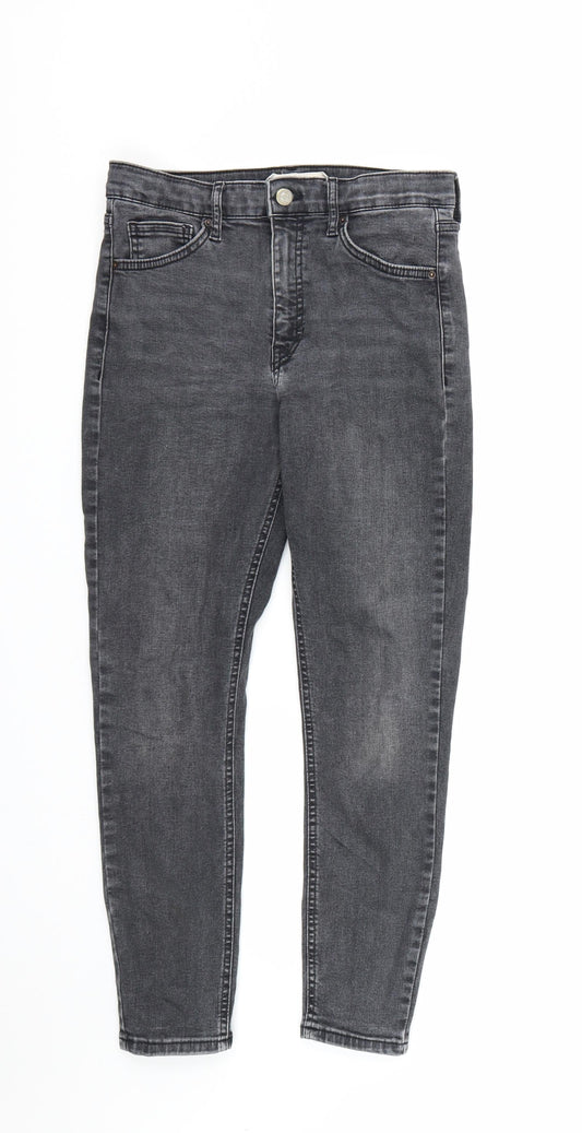 Topshop Womens Black  Denim Skinny Jeans Size 28 L24 in